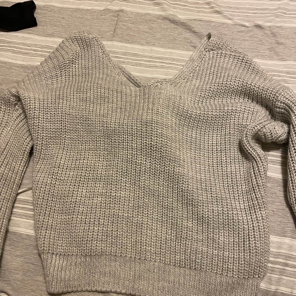 Knit v neck sweater
